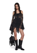 F is For Fairies Handkerchief Dress – Black Lace