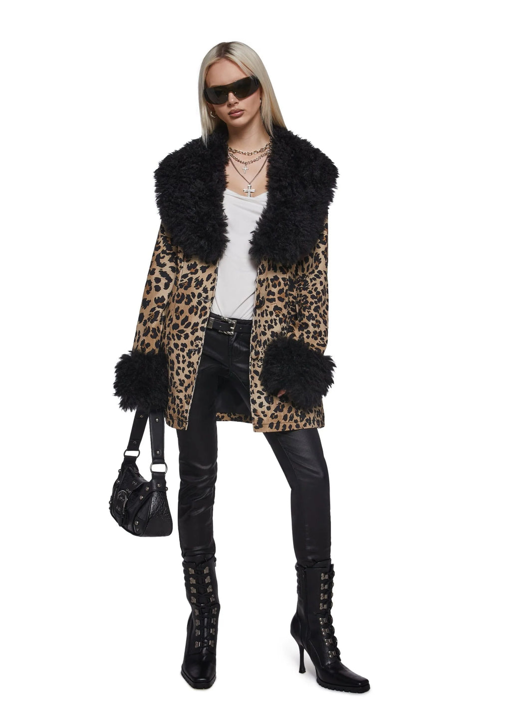 Champagne Showers Leopard Coat