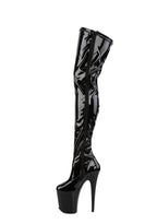 Flamingo-3000 Platform Thigh High Boots-Black
