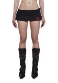 Born To Ride Pleated Ultra Mini Skirt – Black