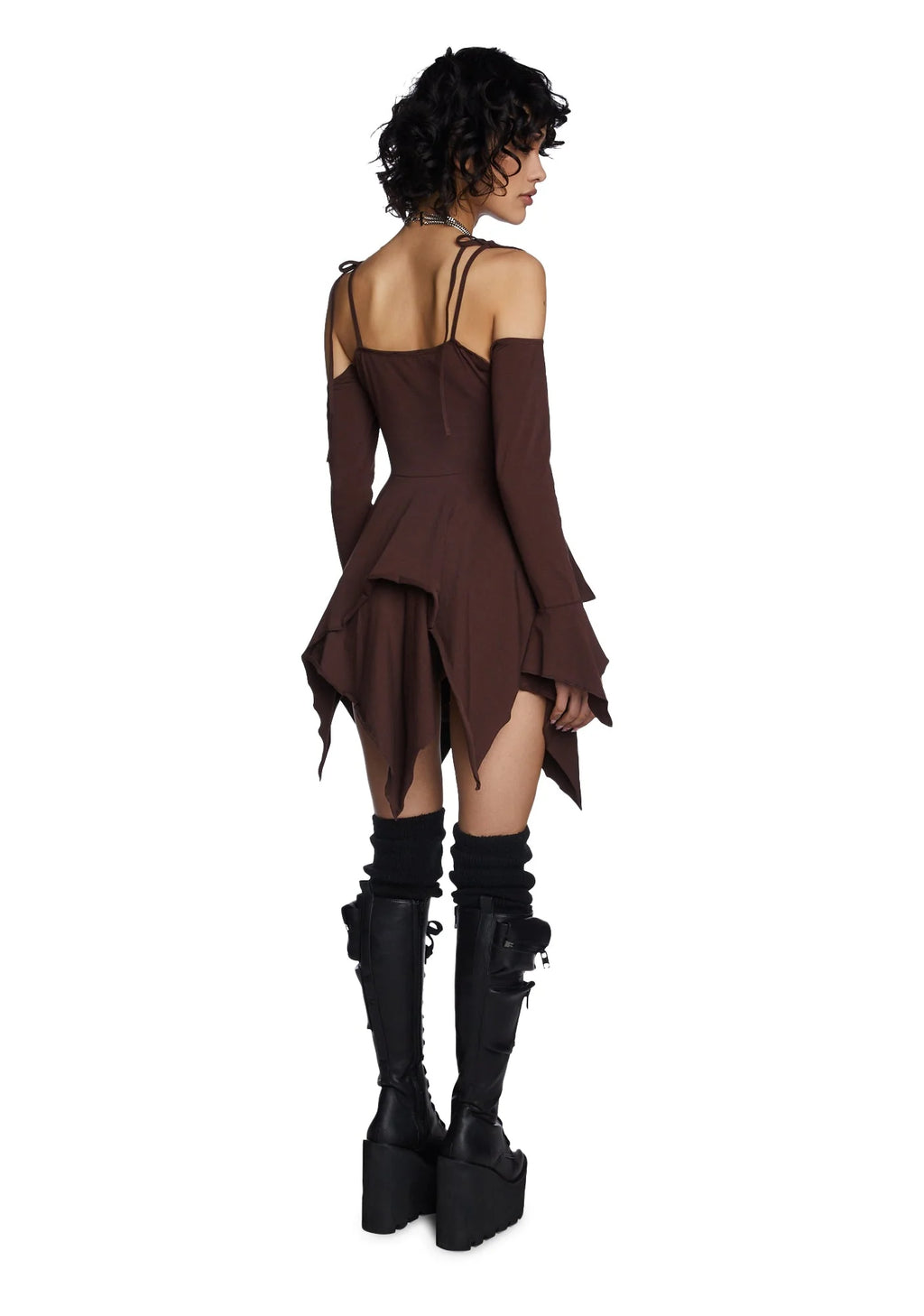 F is For Fairies Handkerchief Dress – Brown