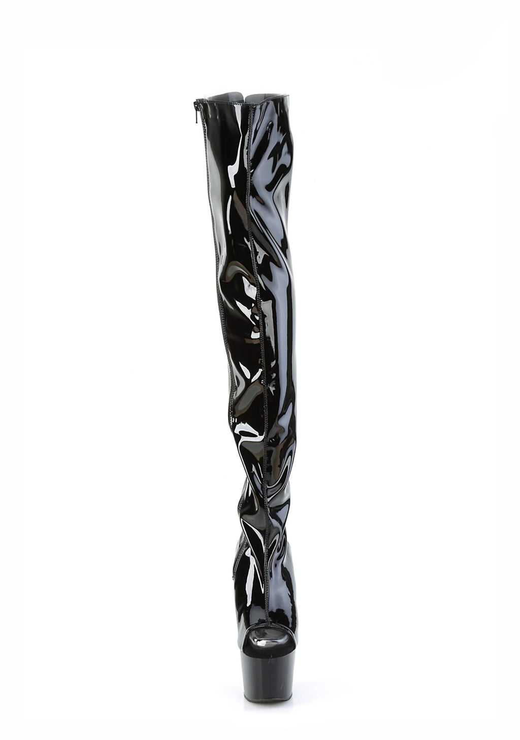Adore-3017 Platform Thigh High Boots-Black