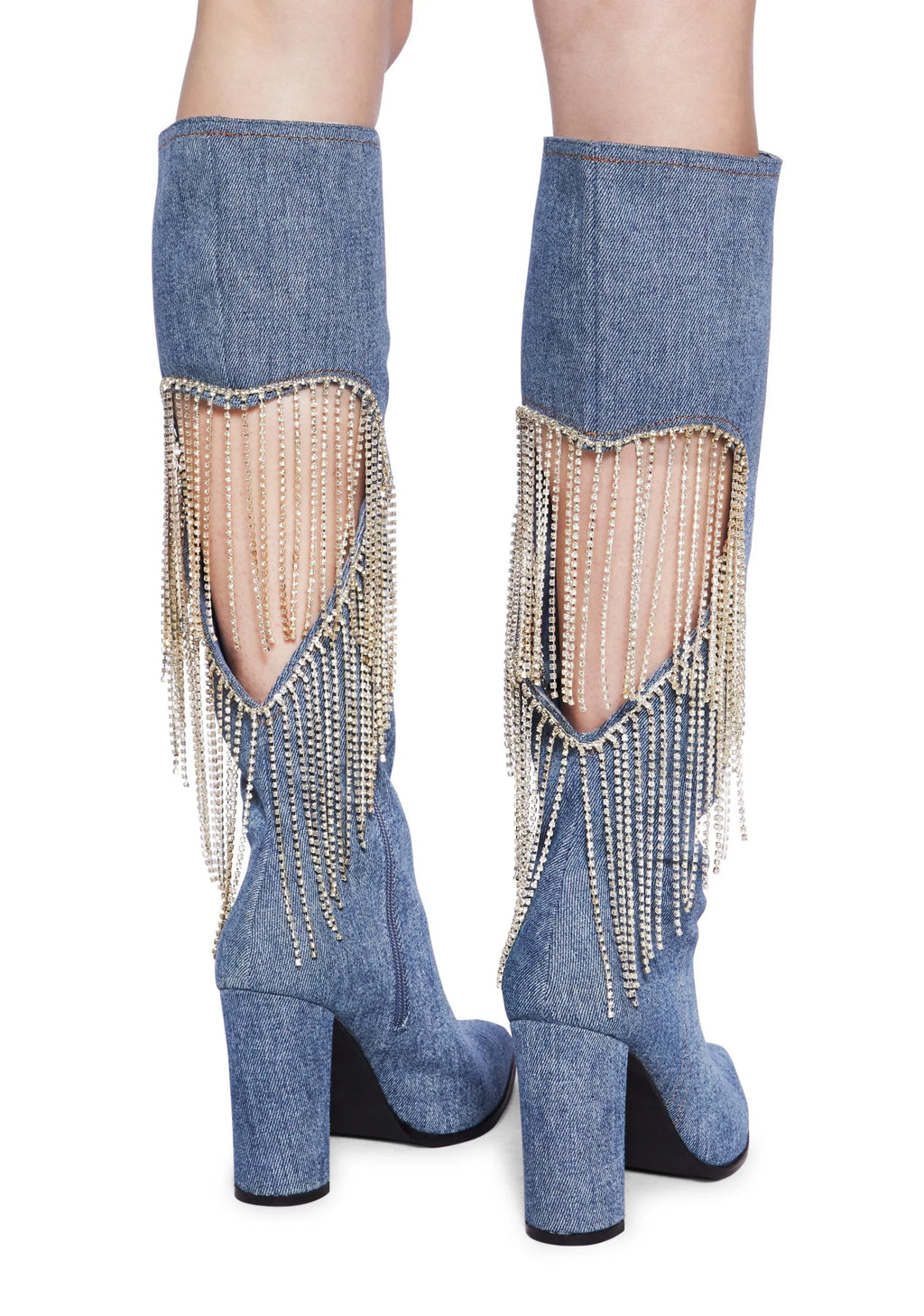 Jacqueline Heeled Boots – Denim