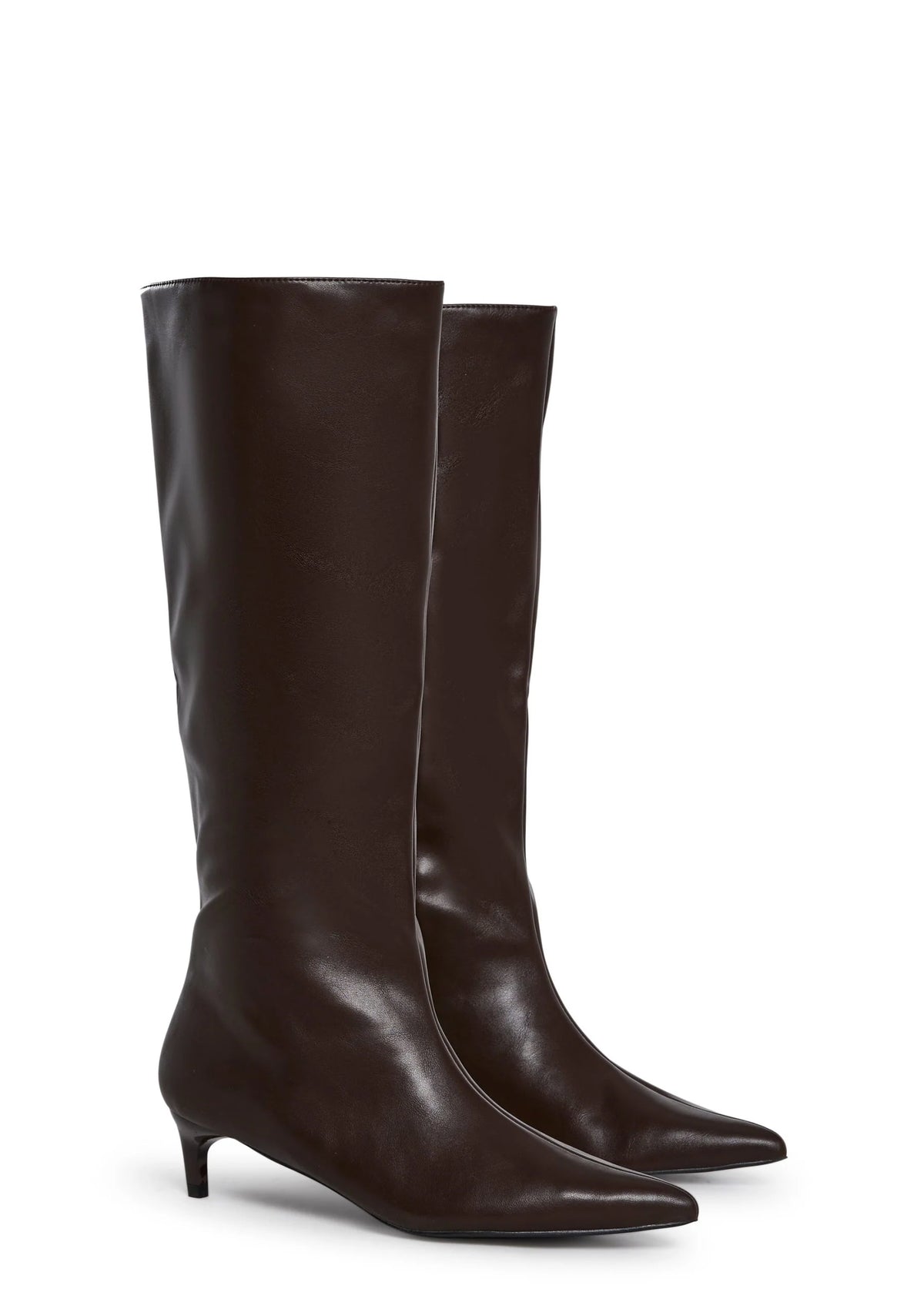 Elegant Tactics Knee High Boots – Brown