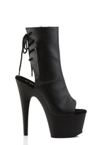 Adore-1018 Platform Ankle Boots-Black PU