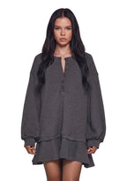 First Glances Trapeze Dress – Gray