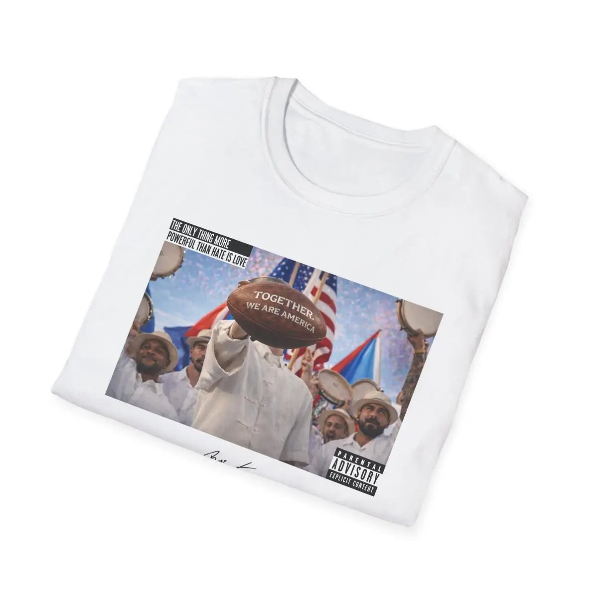 The Only Thing More Powerful Than Hate Is Love T-Shirt, Retro Together We Are America Tee, 90s Style swears Top, Tiktok Shop