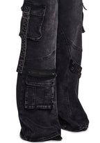 Digital Attraction Cargo Pants – Black