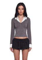Eleanor Collared Long Sleeve Top