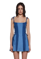 Lady’s Dilemma Mini Dress – Blue