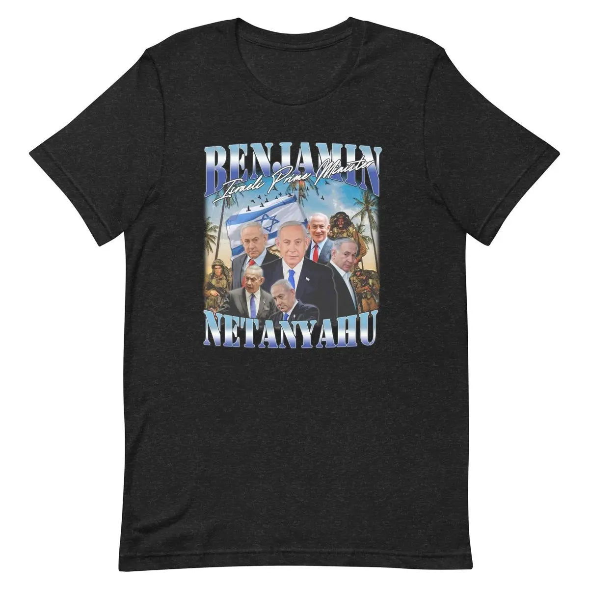 90s Vintage Bibi Netanyahu T-shirt Cotton Fabric