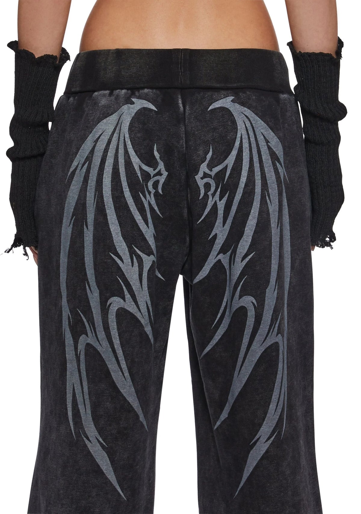 Death Rock Wings Wide Leg Sweatpants