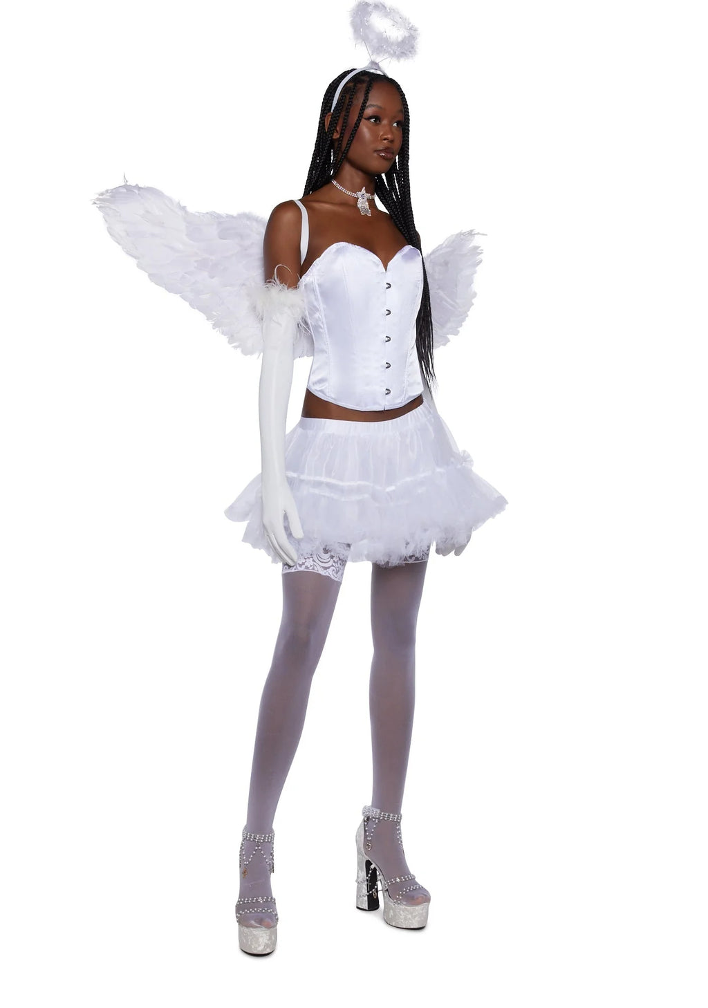 Ruffle Your Feathers Petticoat Skirt – White