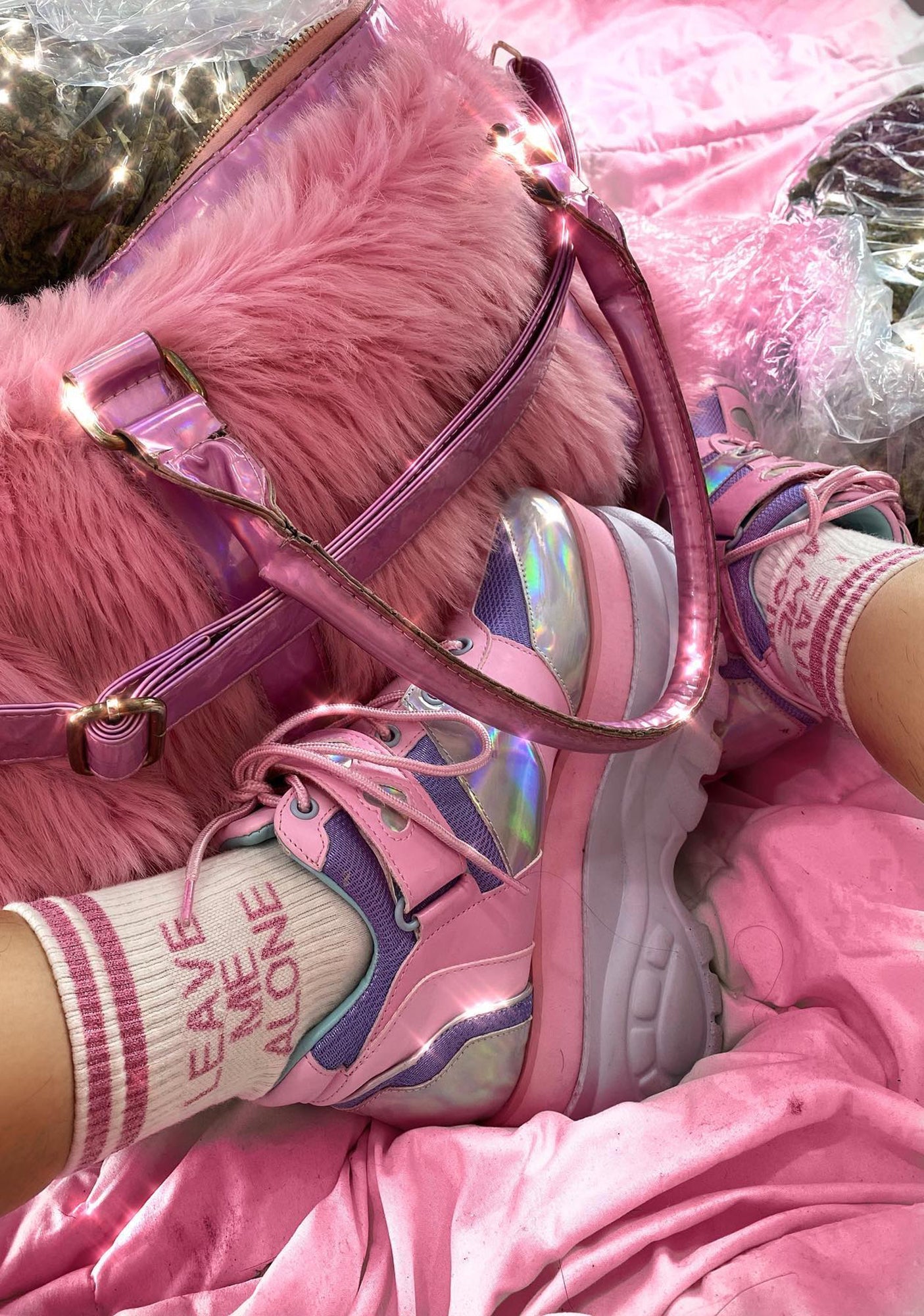 Fairywalker Platform Sneakers – Holographic