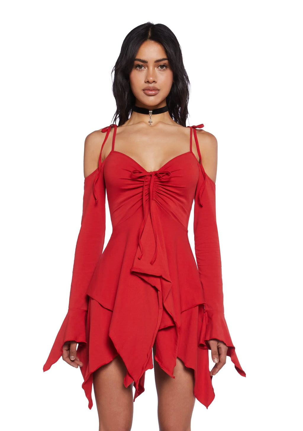 F is For Fairies™ Handkerchief Dress – Red