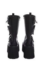 Obsidian Platform Zip-Up Boots – Black