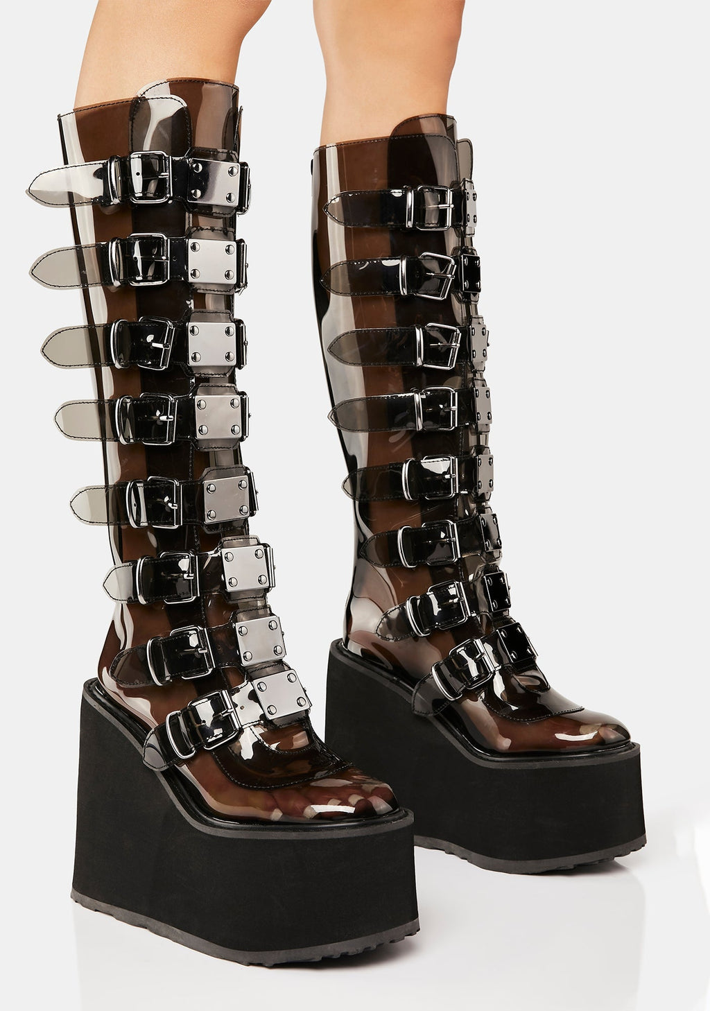 Swing-815C Platform Knee High Boots