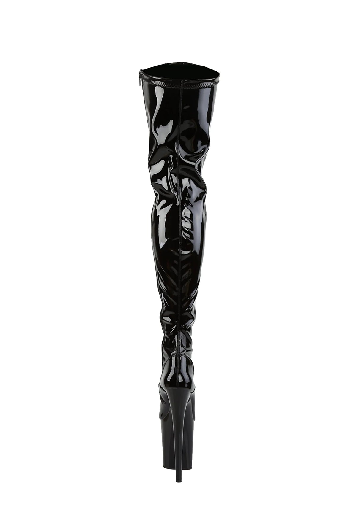 Flamingo-3000 Platform Thigh High Boots-Black