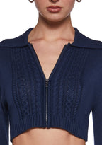 Share Notes Cable Knit Sweater