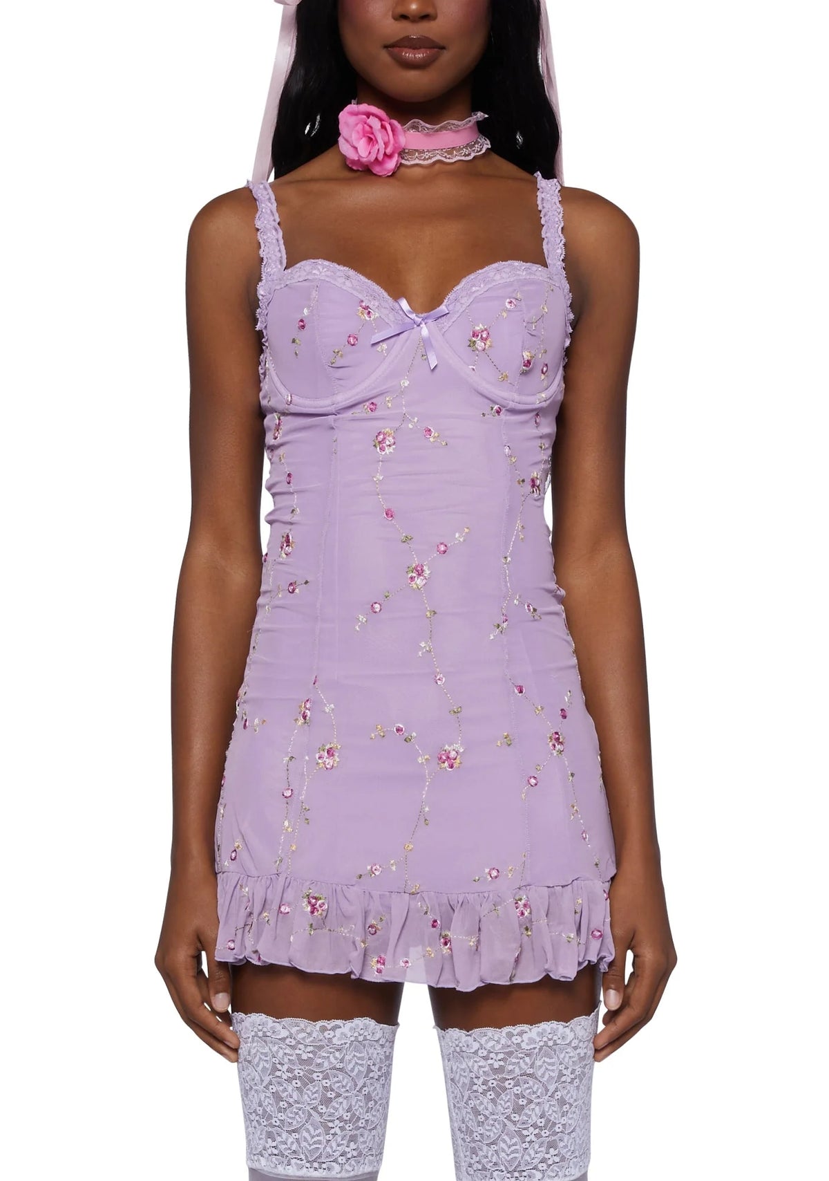 I’m Baby Mini Slip Dress – Purple