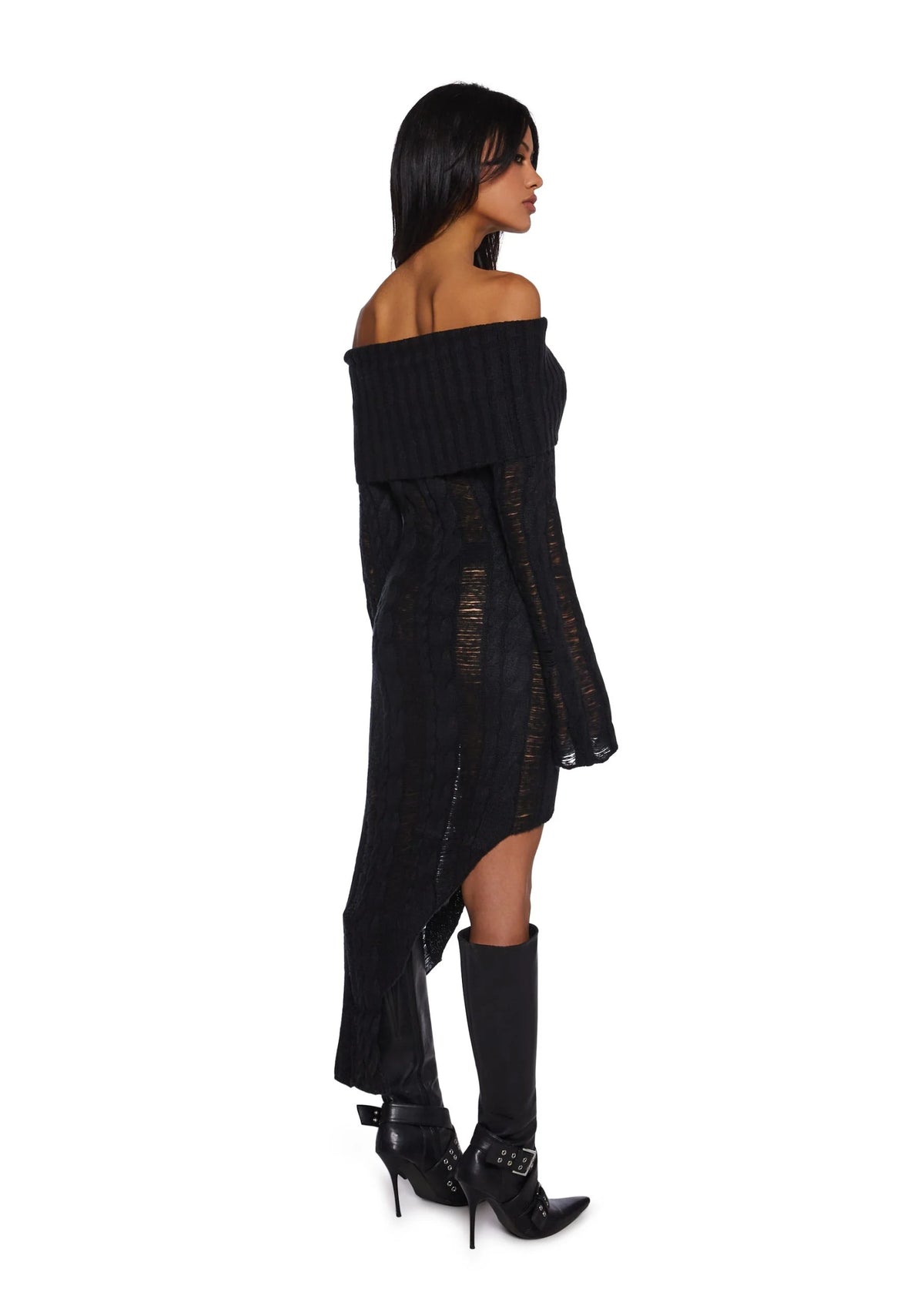 Elena Asymmetrical Midi Dress