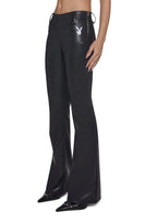 Vegan Leather Low Rise Pants