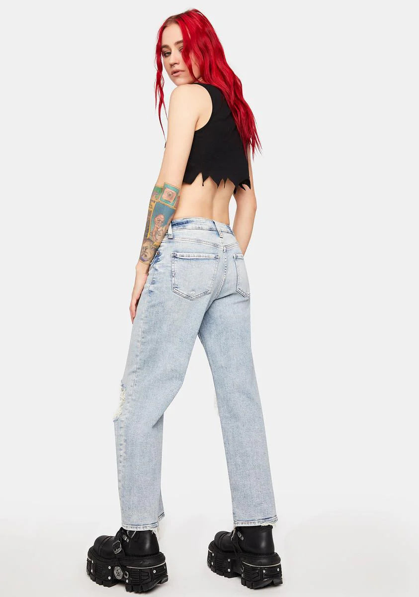 Whatever Pleaser High Rise Wide Ankle Jeans