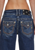 30″ Low Rise Slim Wide Jeans