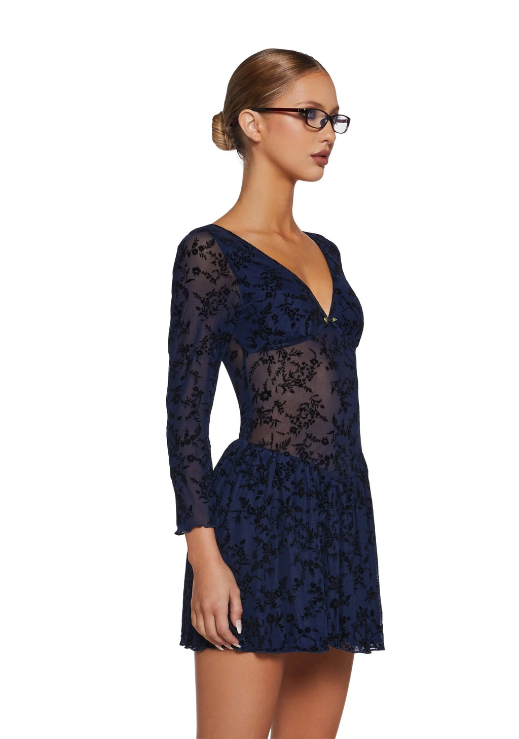 Letters Never Sent Mini Dress – Dark Blue