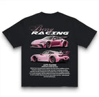 Berry Racing Auto Perfection Graphic Tee - Pink Porsche Design Shirt for Motorsport Fans - Black Edition