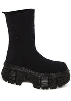 Stretch Sock Platform Boots