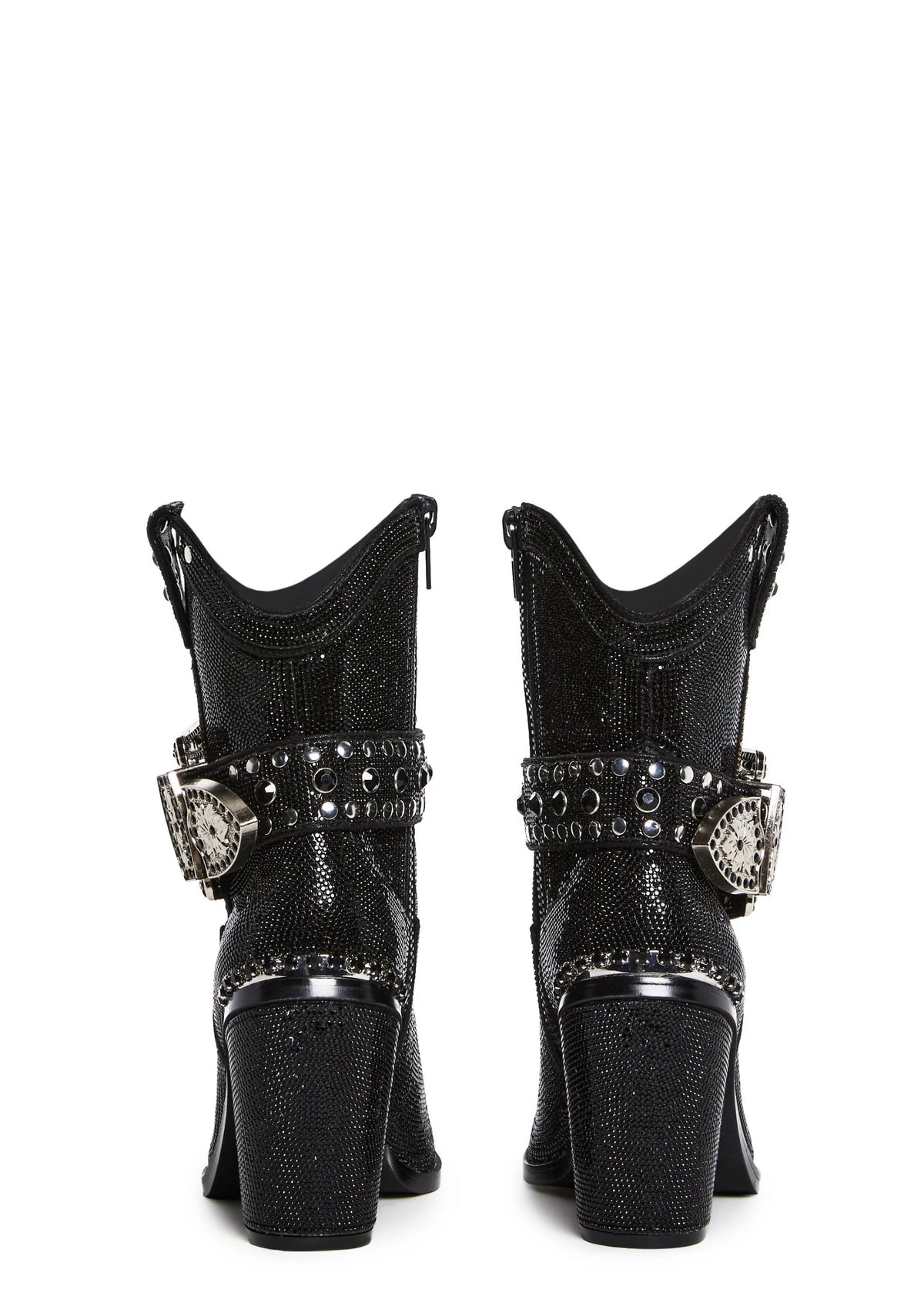 Sharp Sheriff Shine Cowboy Boots – Black