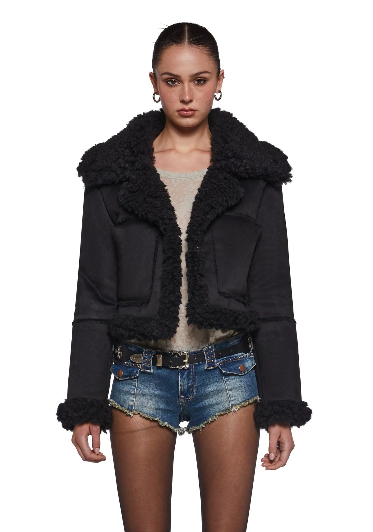 Shrouded Secrets Cropped Coat