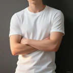 Womens Casual T Shirt White Cotton Blend Relaxed Fit Soft Lightweight Tee Top