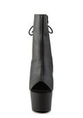 Adore-1018 Platform Ankle Boots-Black PU