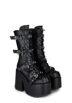 Camel-115 Platform Mid-Calf Boots