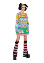 Psychedelic Fantasy Oversized Sweater