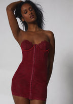 Captivating Gazes Slip Dress – Red