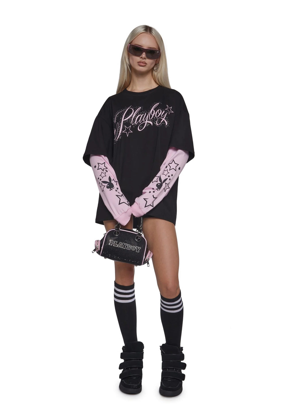 Playboy Twofer Long Sleeve Top
