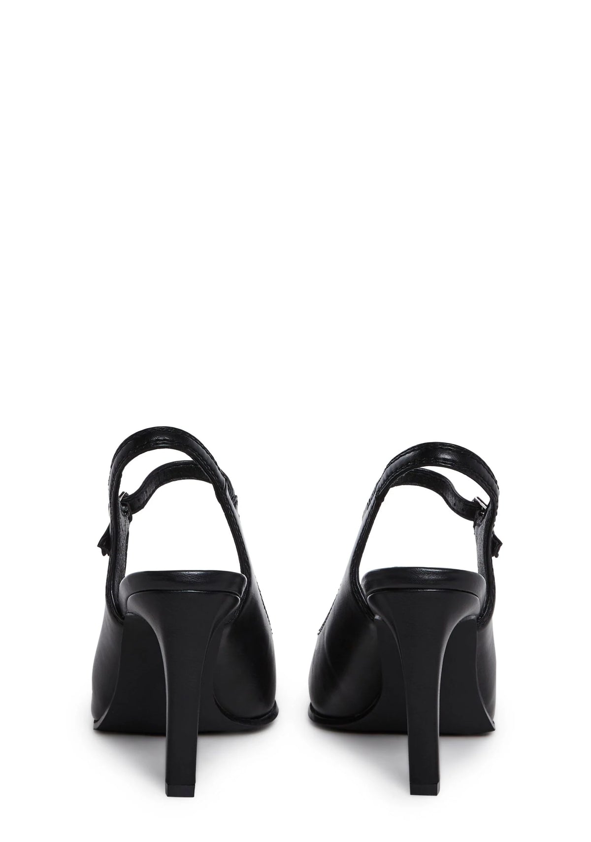 Preppy At Heart Pointed Toe Heels – Black
