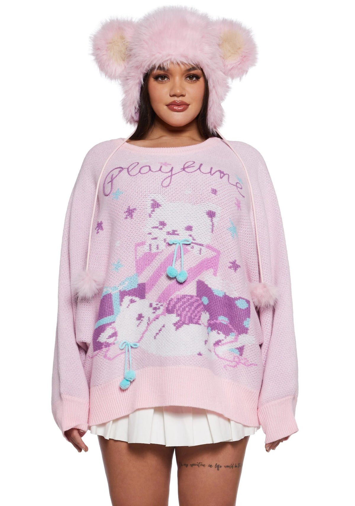 Paws And Surprises Intarsia Sweater