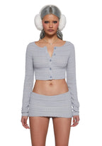Snowfall Stunner Skort Set – Gray