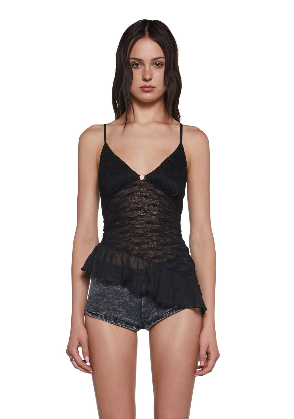 Flirty Attitude Lace Top – Black