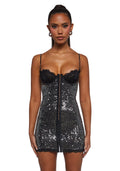 Captivating Gazes Slip Dress – Sequin