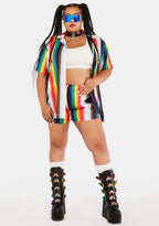 Plus United As One Striped Shorts