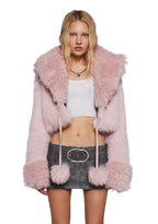 Clare Faux Fur Cropped Jacket