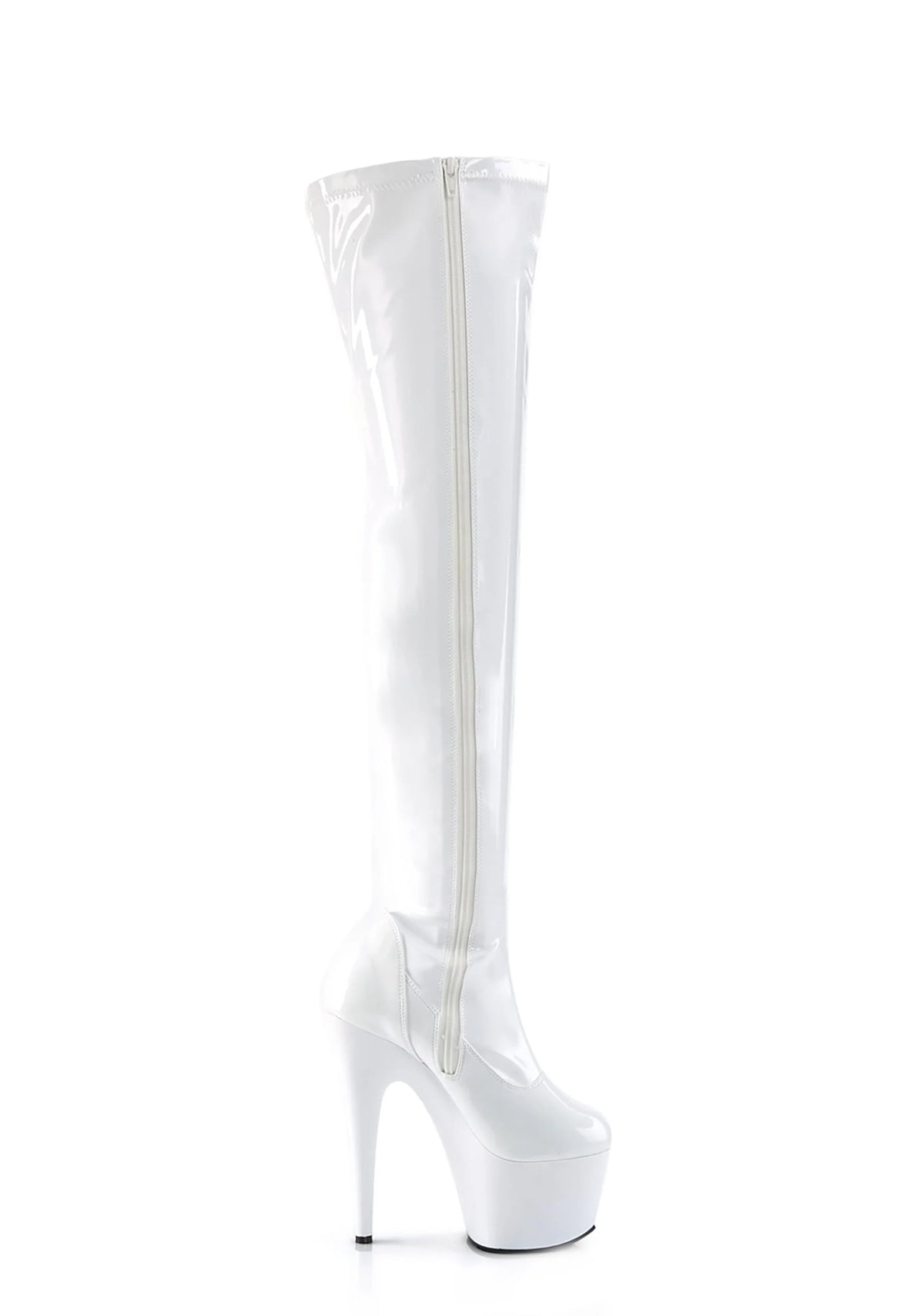Adore-3000 Platform Thigh High Boots-White