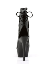 Delight-1018 Platform Ankle Boots-Black PU