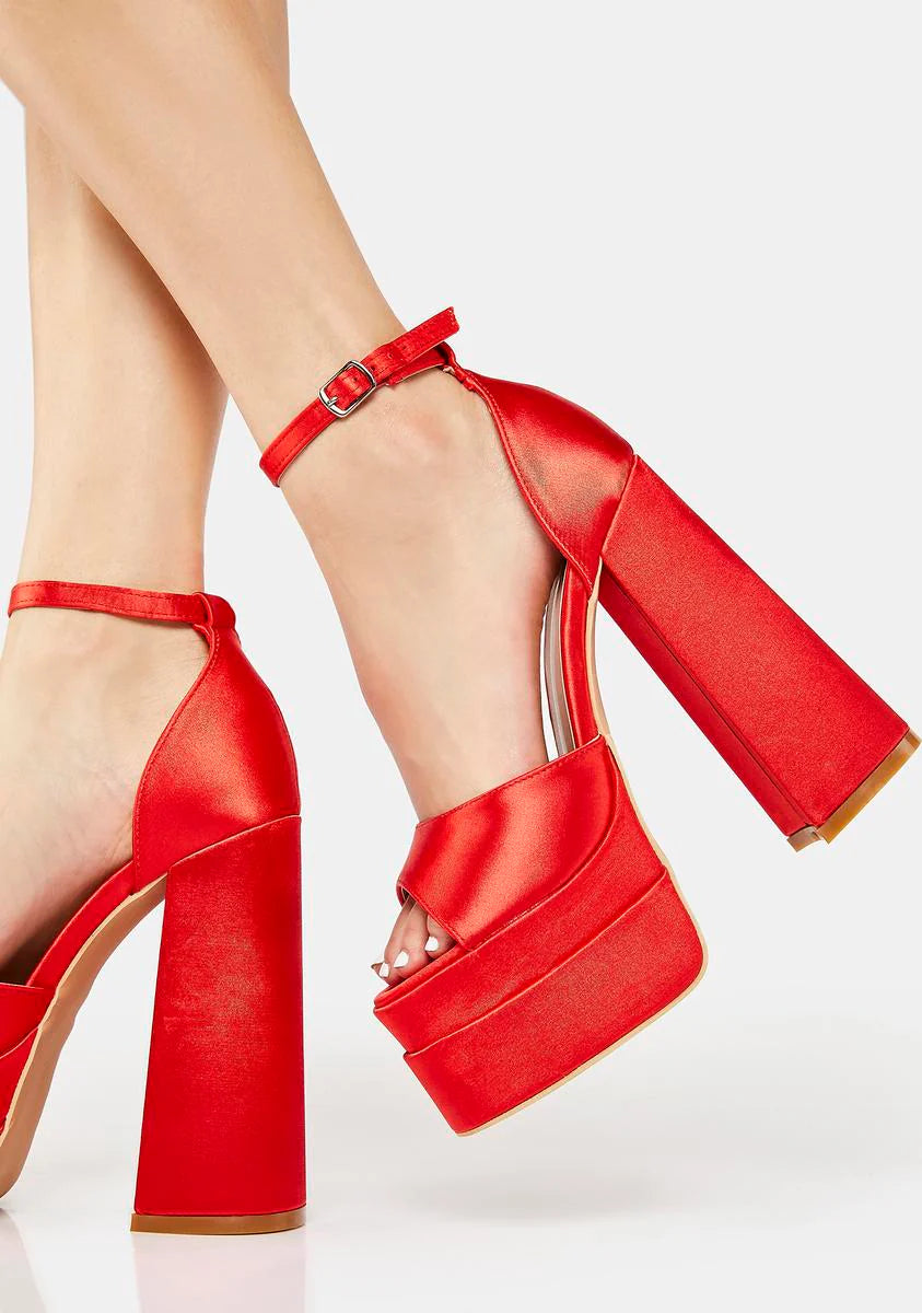 Hot Too Late Now Platform Heels