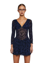 Letters Never Sent Mini Dress – Dark Blue